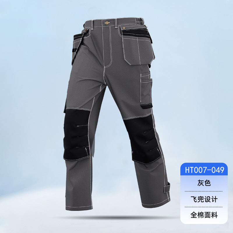 HT007-049 Spring and Autumn All-Cotton Cargo Pants