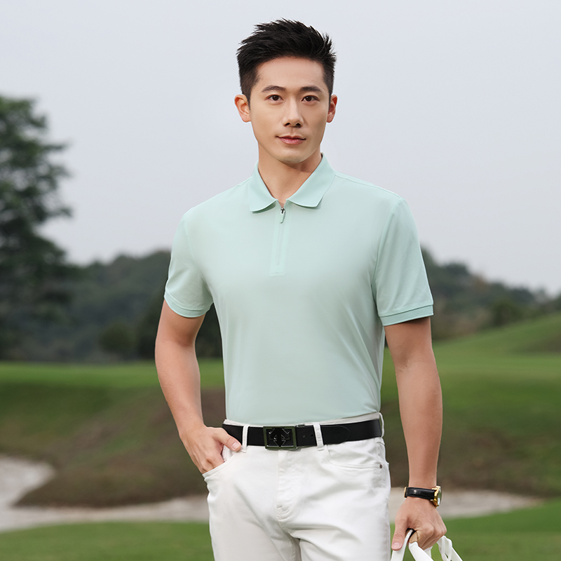 HT042-084 High-End Outdoor Sports Series Cotton-Feel Technology Quick-Dry Short-Sleeve Polo