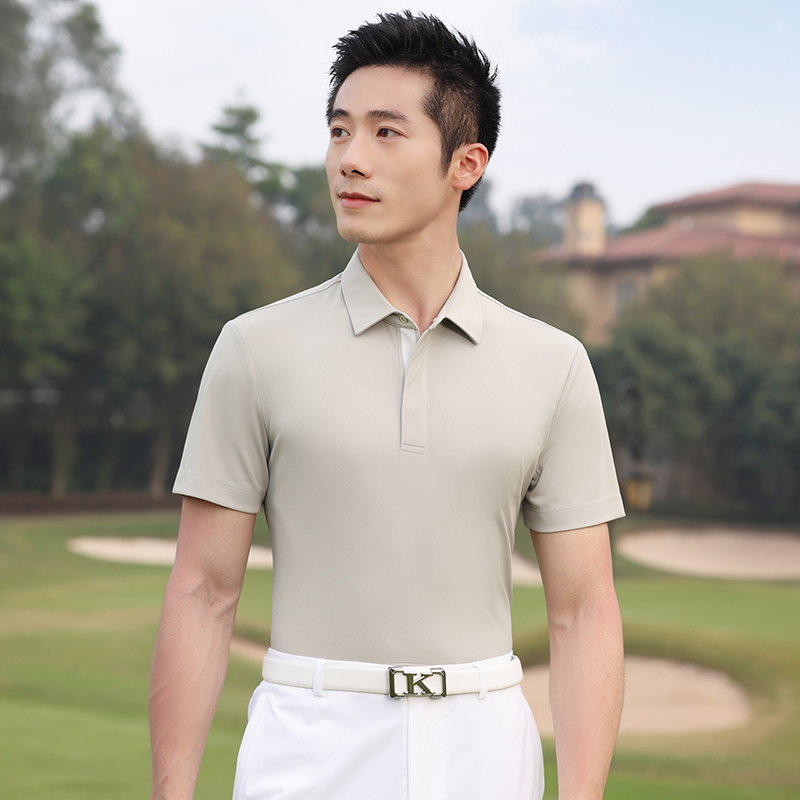HT042-151 Sunshine Golf UV Protection Quick-Dry Silk Short Sleeve Polo, Unisex