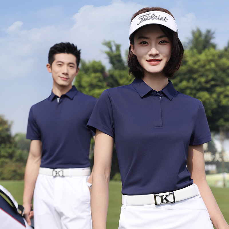 HT042-151 Sunshine Golf UV Protection Quick-Dry Silk Short Sleeve Polo, Unisex