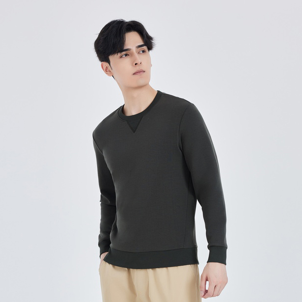 HT042-031 – Korean-Style Skin-Friendly Cotton Crewneck Sweatshirt