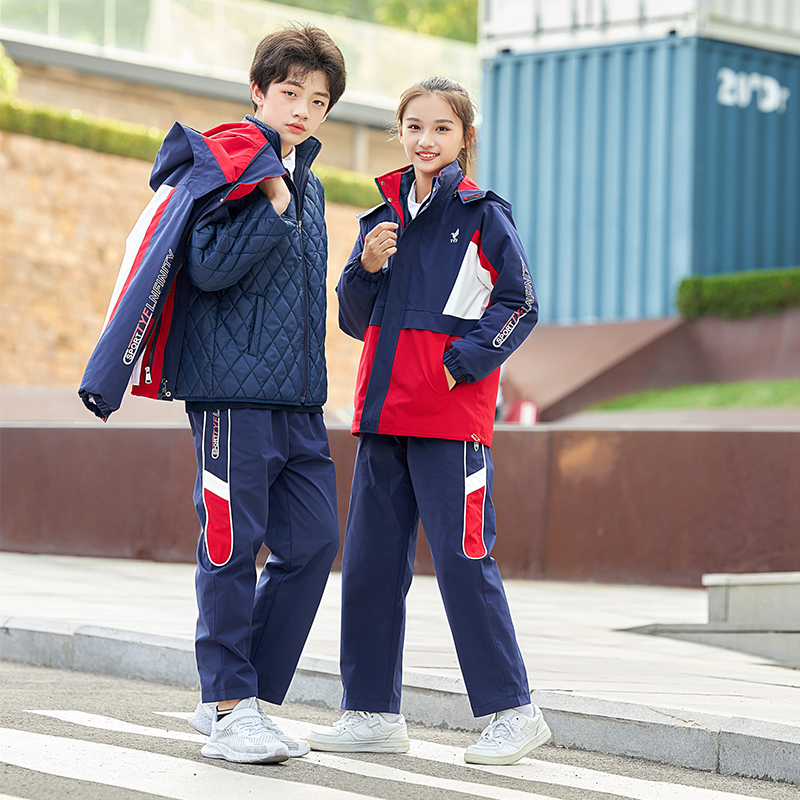 HT054-2190 – Winter Shell Jacket, Quilted Cotton Liner, and Pants Three-Piece Set