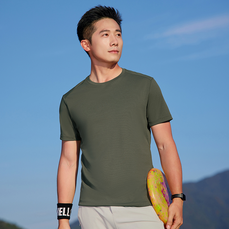 HT042-181 Golf outdoor sports series – super?conductive quick?dry technology value short?sleeve crew?neck T?shirt