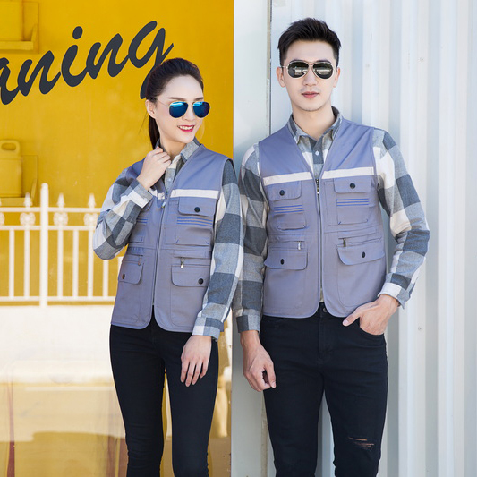 HT045?662 Reflective?stripe topstitched vest