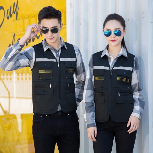 HT045?662 Reflective?stripe topstitched vest