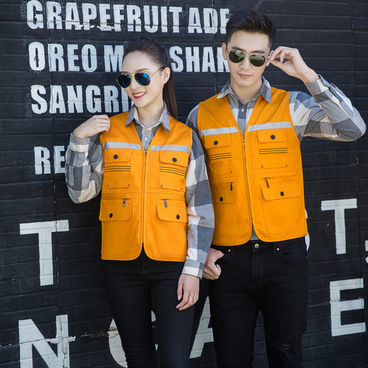 HT045?662 Reflective?stripe topstitched vest