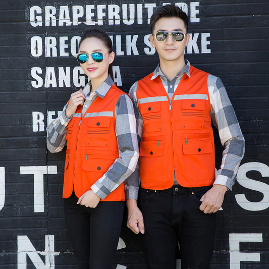 HT045?662 Reflective?stripe topstitched vest