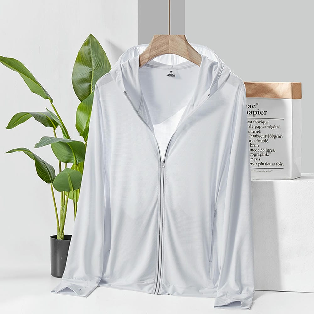 HT012-093 Summer plain knitted fabric women's ice?silk sun?protective jacket