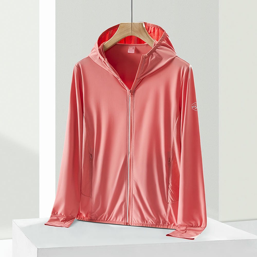 HT012-096 Summer plain knitted fabric men's sun?protective jacket