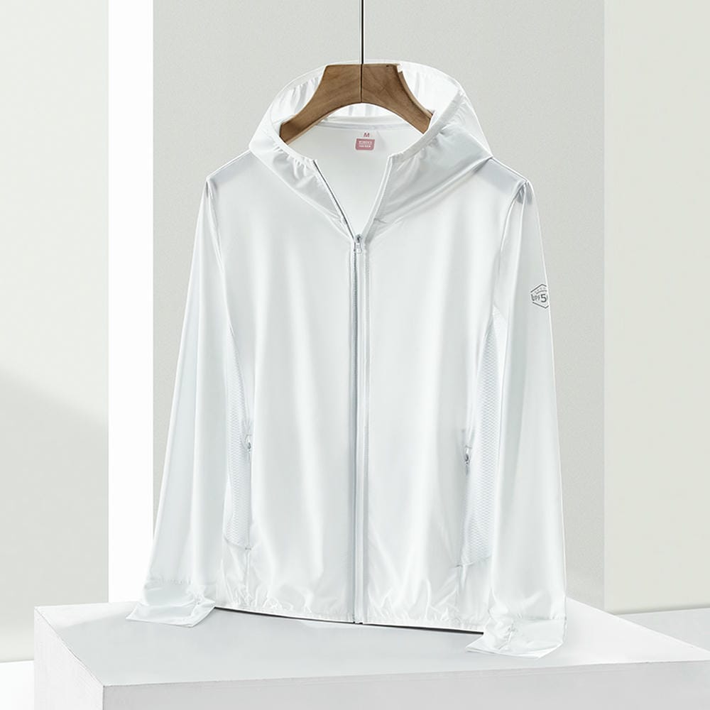 HT012-097 Summer plain knitted fabric women's sun?protective jacket